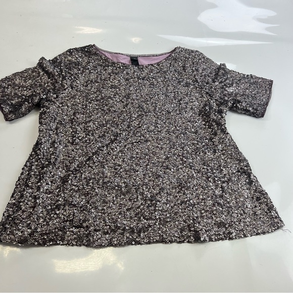 black Label women’s purple sequin top 3 m136-1 - Picture 1 of 4